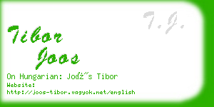 tibor joos business card